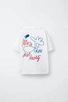 EMBROIDERED TEXT T-SHIRT