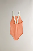 MAILLOT DE BAIN PLAGE ENFANT COULEUR CONTRASTANTE