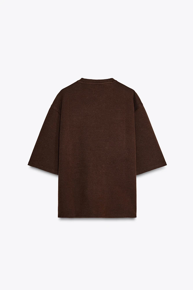 T-SHIRT INTERLOCK EFFET DÉLAVÉ