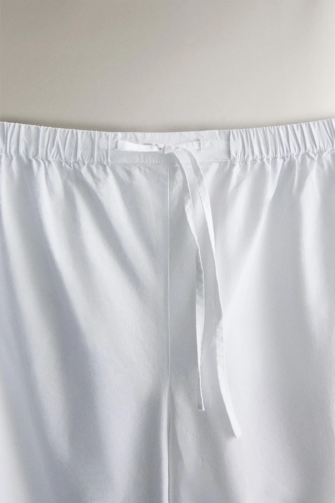 EMBROIDERED COTTON PANTS