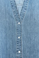CHEMISE Z1975 FLUIDE EN JEAN À MANCHES LARGES