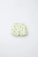 PALM TREE PRINT SHORTS