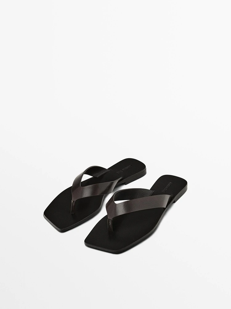 Sandales cuir entre-doigts