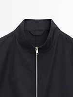 100% cotton zip-up jacket
