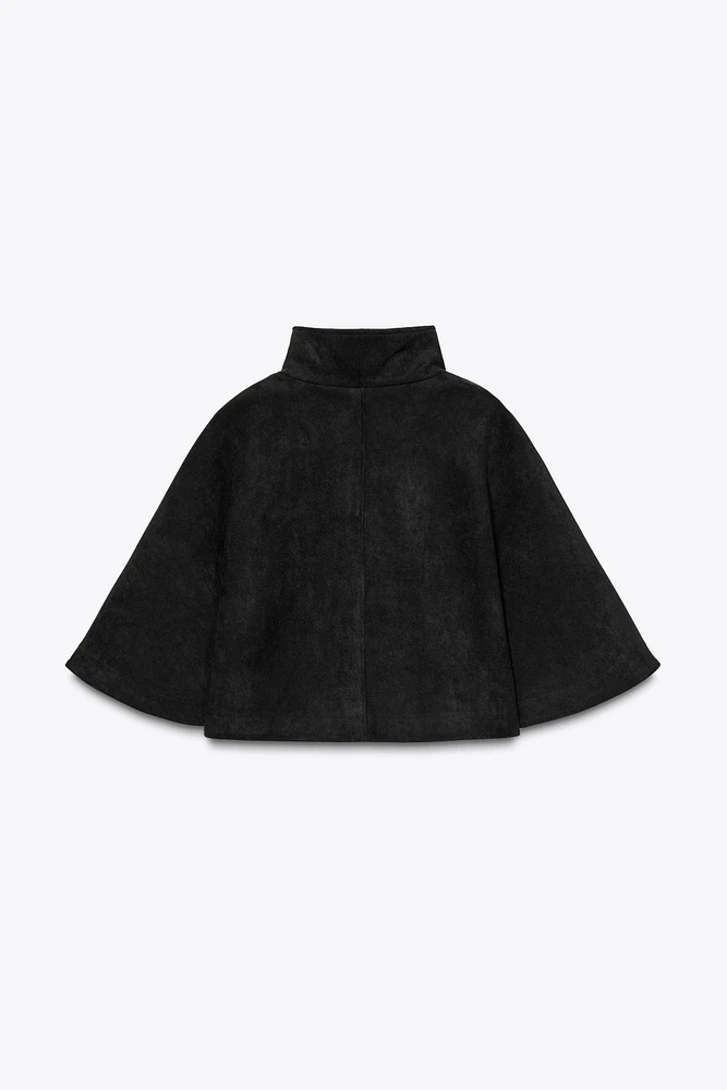 FAUX SUEDE CAPE