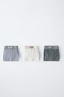 3-6 ANS/ LOT DE TROIS BOXERS ÉTIQUETTE