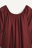 ROBE EN POPELINE BRODÉE ÉDITION LIMITÉE