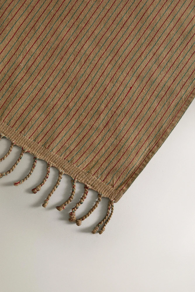 STRIPED COTTON BLANKET