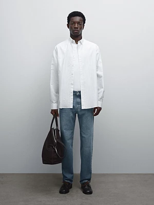 Regular fit pinstriped shirt