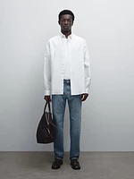 Regular fit pinstriped shirt