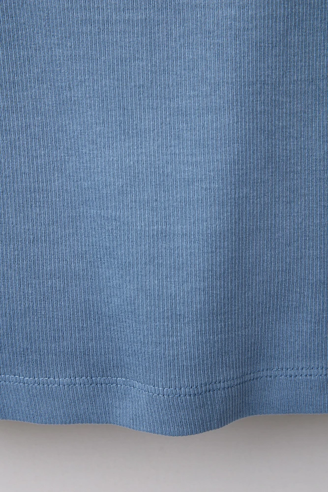 T-SHIRT RIB EFFET DÉLAVÉ