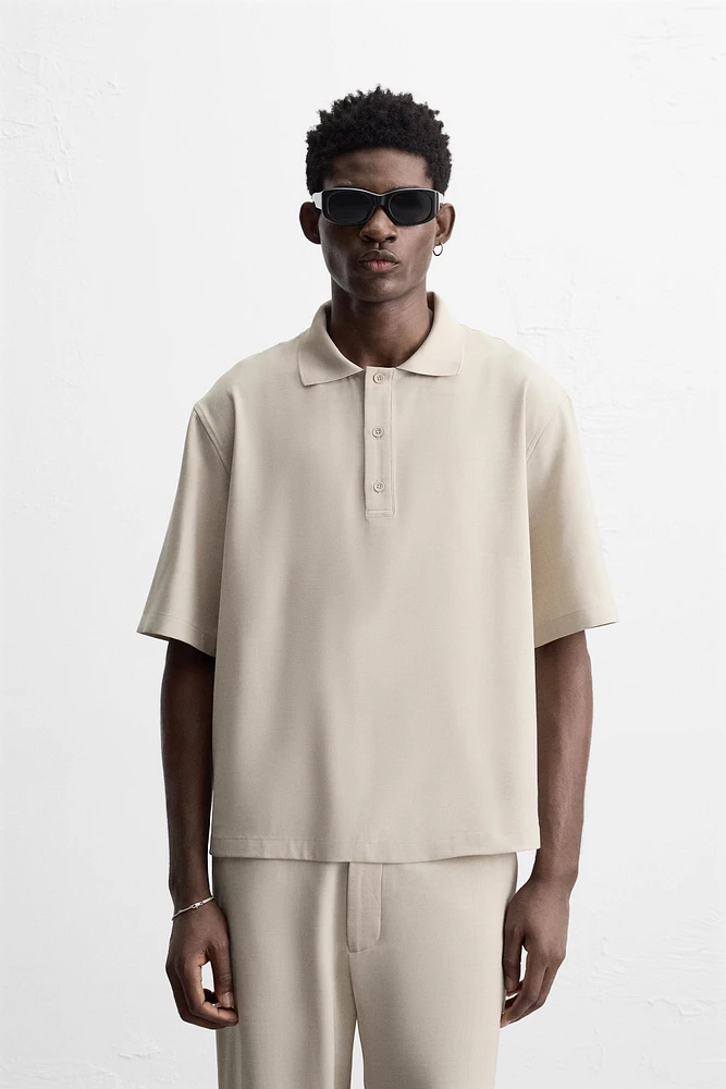 FLOWY POLO SHIRT