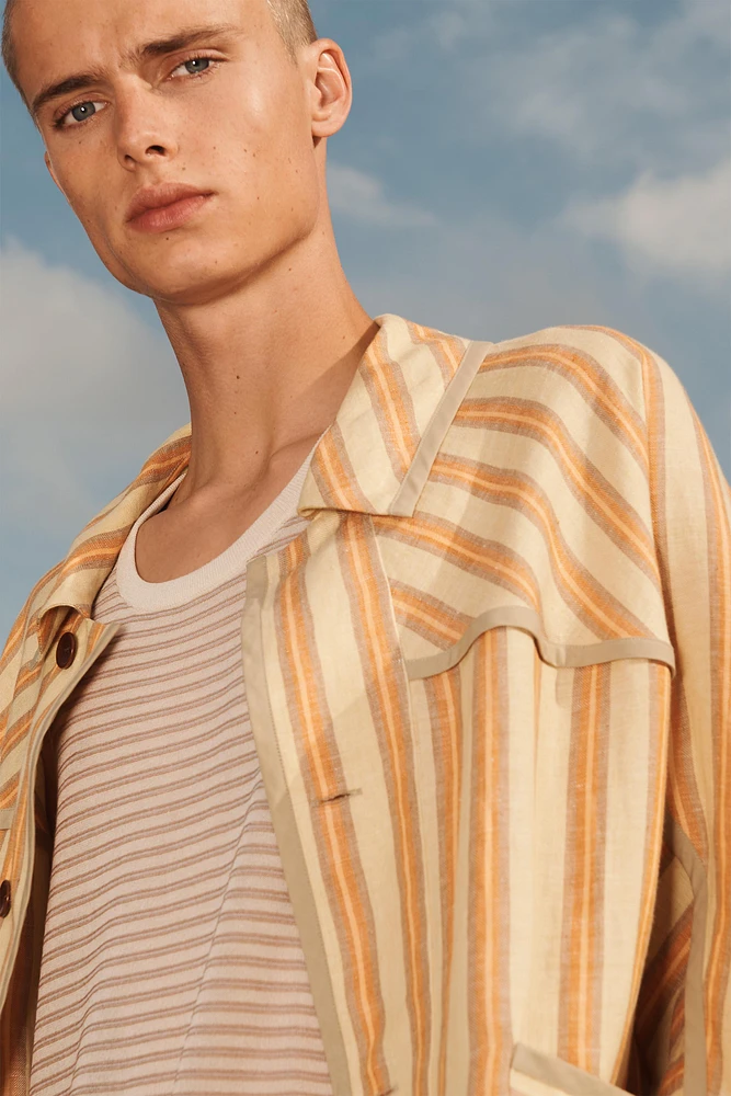LIMITED EDITION STRIPED LINEN JACKET