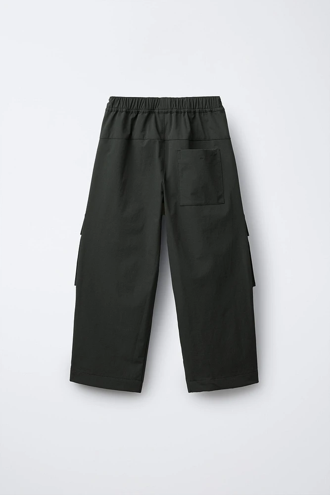 TECHNICAL WIDE LEG CARGO PANTS