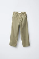 PANTALON DROIT COTON LIN