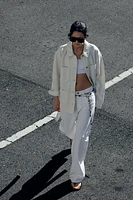 BELTED TRF DENIM JACKET