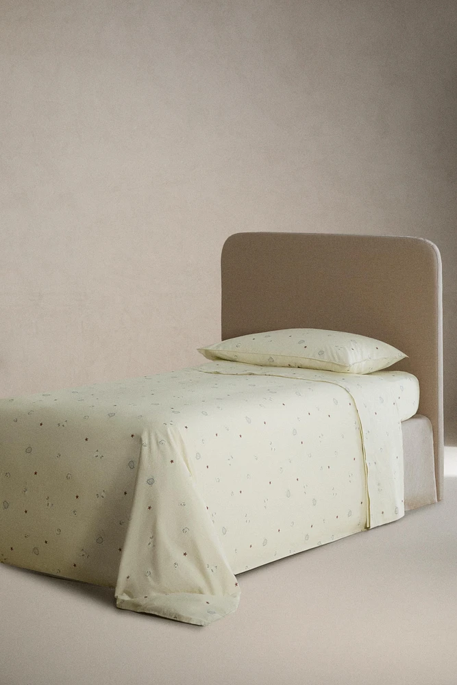 DRAP DE DESSUS ENFANT IMPRIMÉ MARIN