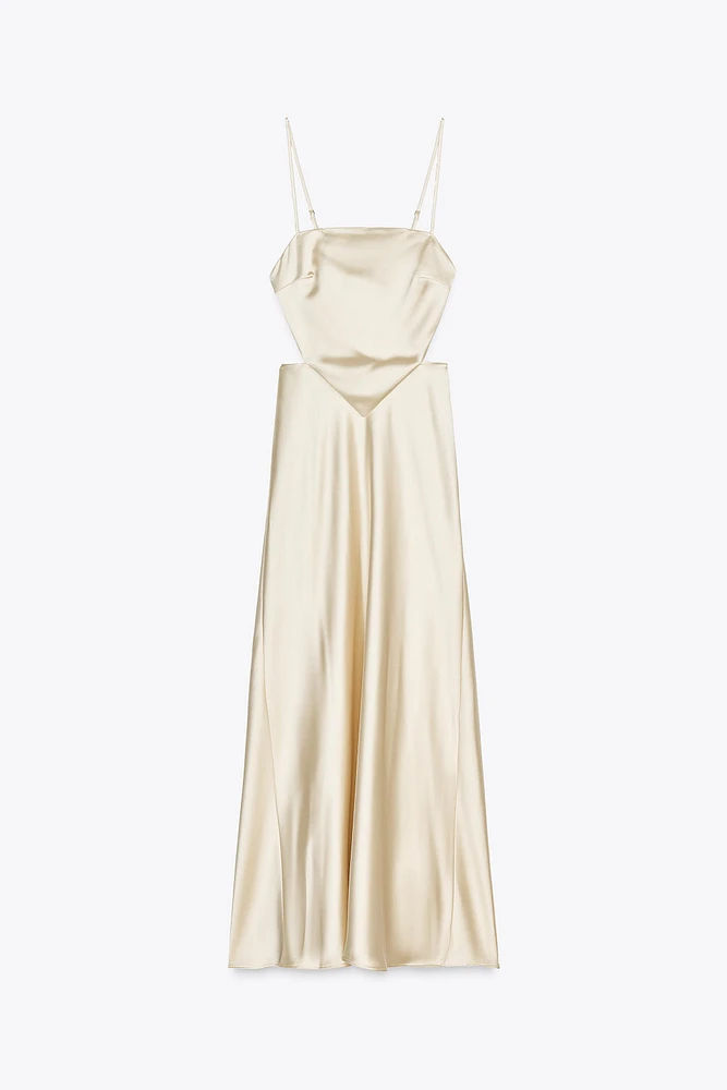 SATIN WRAP DRESS