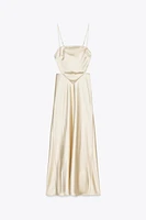 SATIN WRAP DRESS