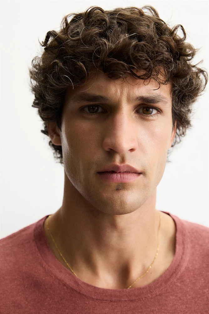 100% LINEN KNIT T-SHIRT