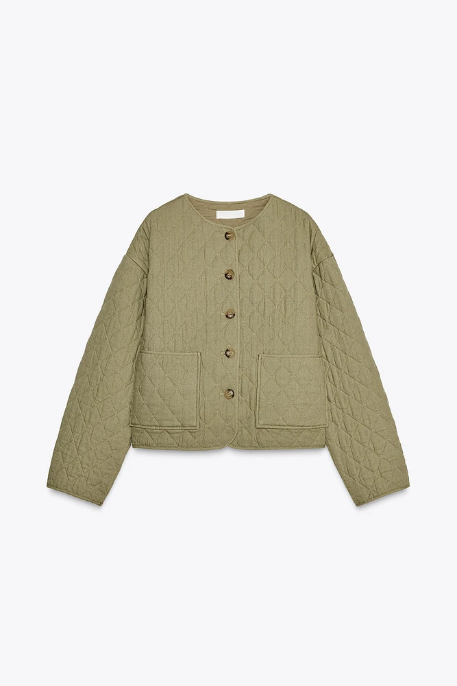 VESTE REMBOURRÉE AVEC LIN