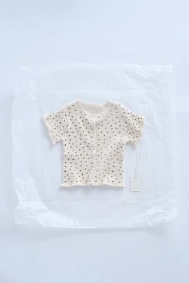 ZARA TIMELESS - T-SHIRT EN MAILLE GAUFRÉE À FLEURS