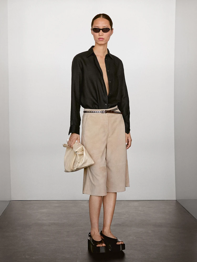 Flowing 100% linen shirt
