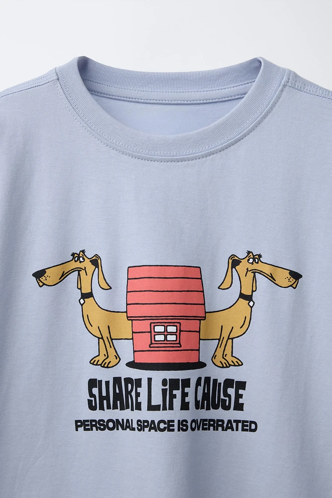 T-SHIRT À IMPRIMÉ CHIENS