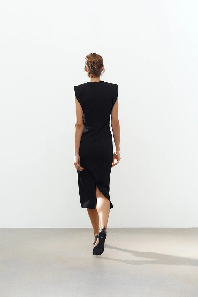 ROBE MI-LONGUE À ÉPAULETTES COLLECTION ZW