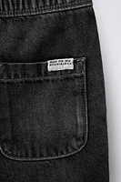 DENIM SHORTS WITH DRAWSTRING