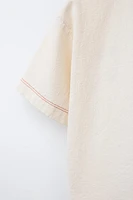 TEXTURED EMBROIDERED SHIRT