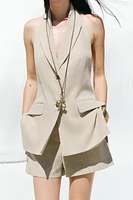 HALTER LINEN VEST