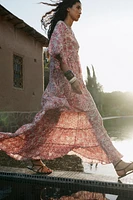ROBE IMPRIMÉE À MANCHES BOUFFANTES