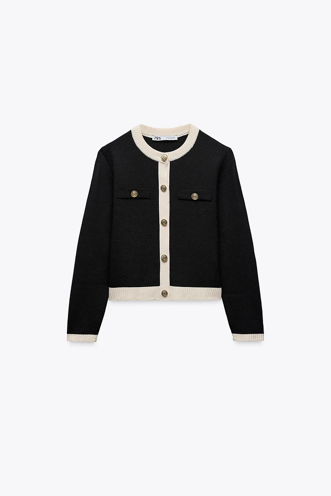 CARDIGAN WITH GOLD BUTTONS