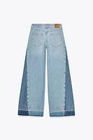 Z1975 CONTRAST MID-RISE WIDE LEG JEANS