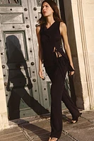 TEXTURED TIE SARONG PANTS