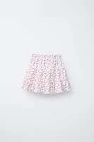 TEXTURED PRINT SKORT