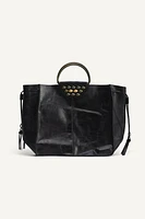 LEATHER STUDDED CITY BAG LIMITED EDITION