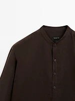 Chemise regular à col mao