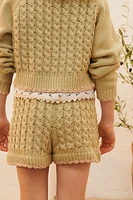 LIMITED EDITION CABLE KNIT SHORTS