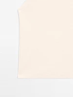 Cotton blend round neck top