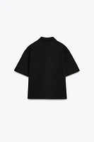 ZIP POLO COLLAR TOP