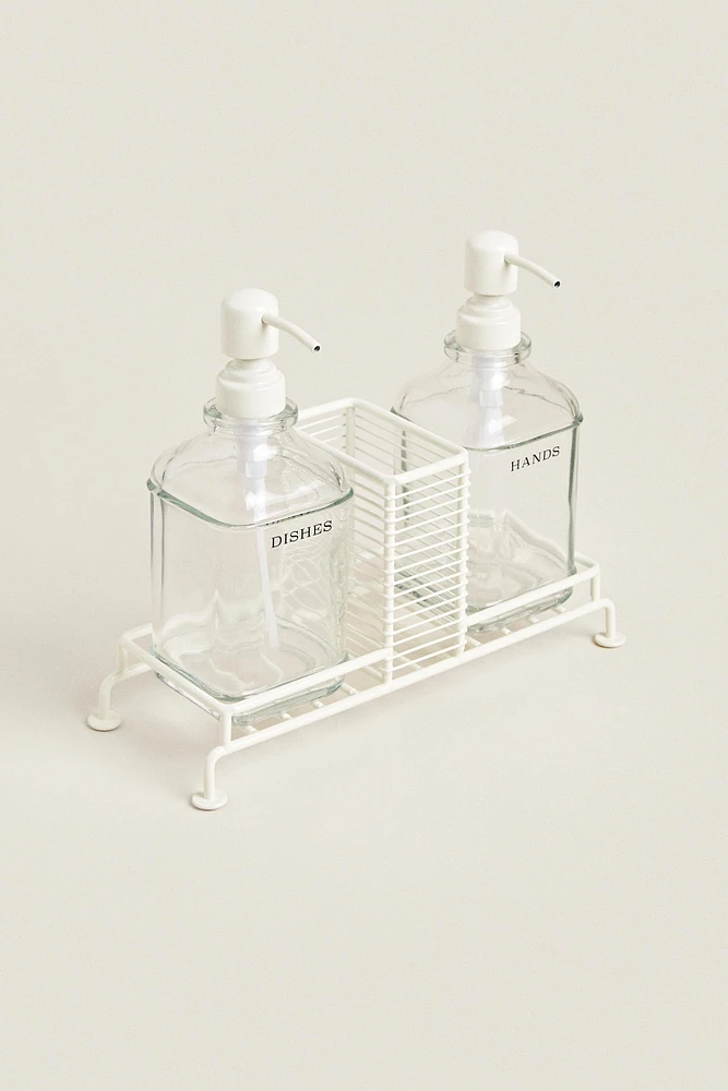 DOUBLE KITCHEN DISPENSER WITH STAND