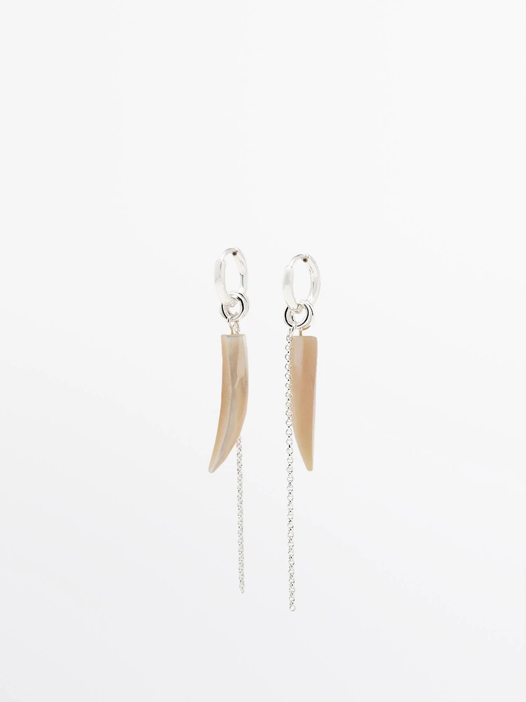 Boucles d’oreilles anneau pierre
