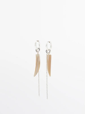 Stone ring earrings