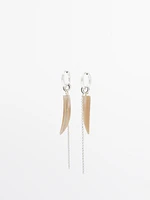 Boucles d’oreilles anneau pierre