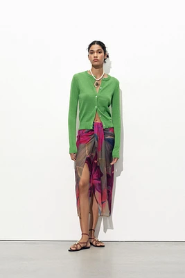 VESTE RUSTIQUE EN MAILLE LISSE