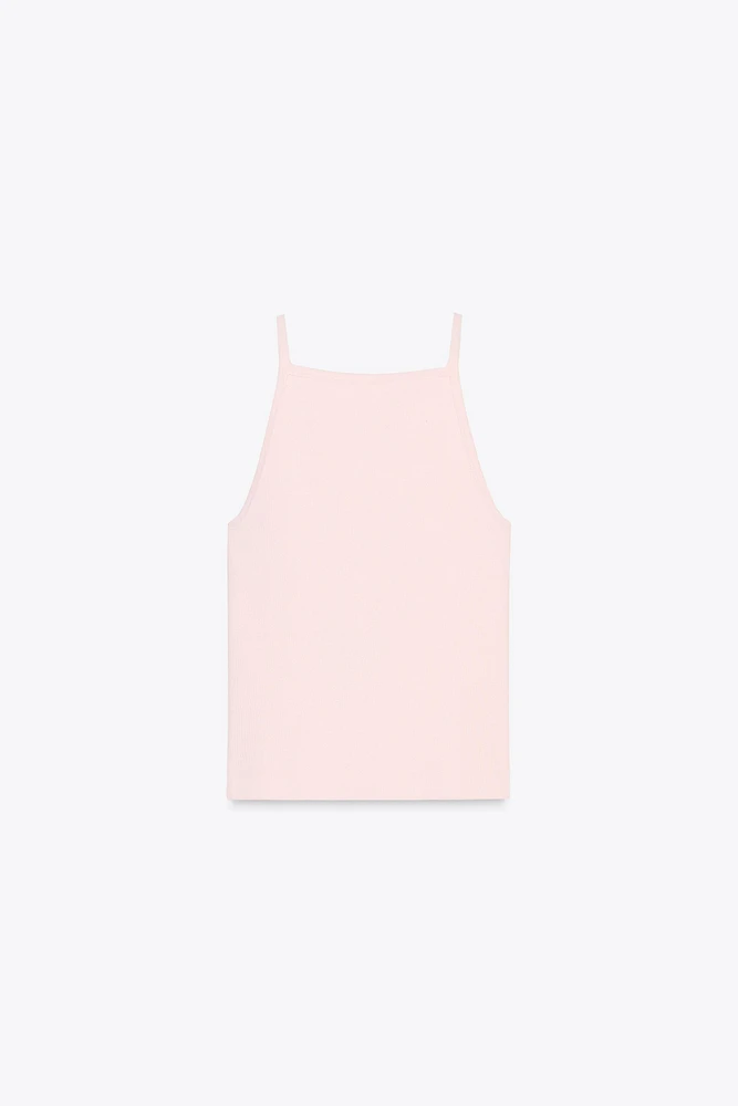 TIE CUT OUT KNIT TOP