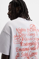 TEXT WASHED SWEATSHIRT