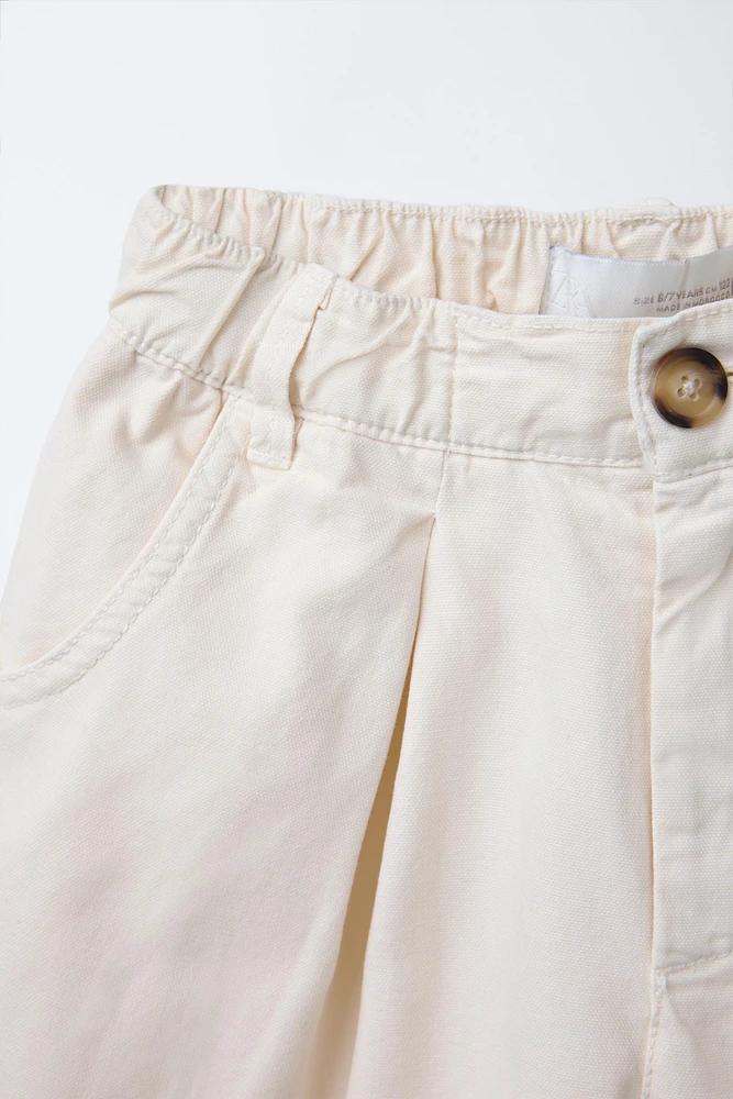 LONG CANVAS SHORTS